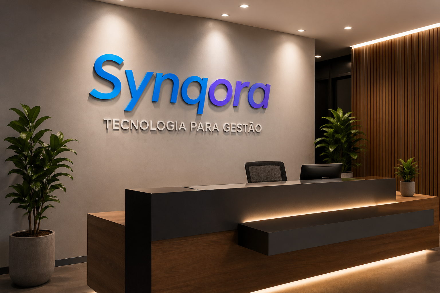 Recepção da Synqora Tecnologia para Gestão